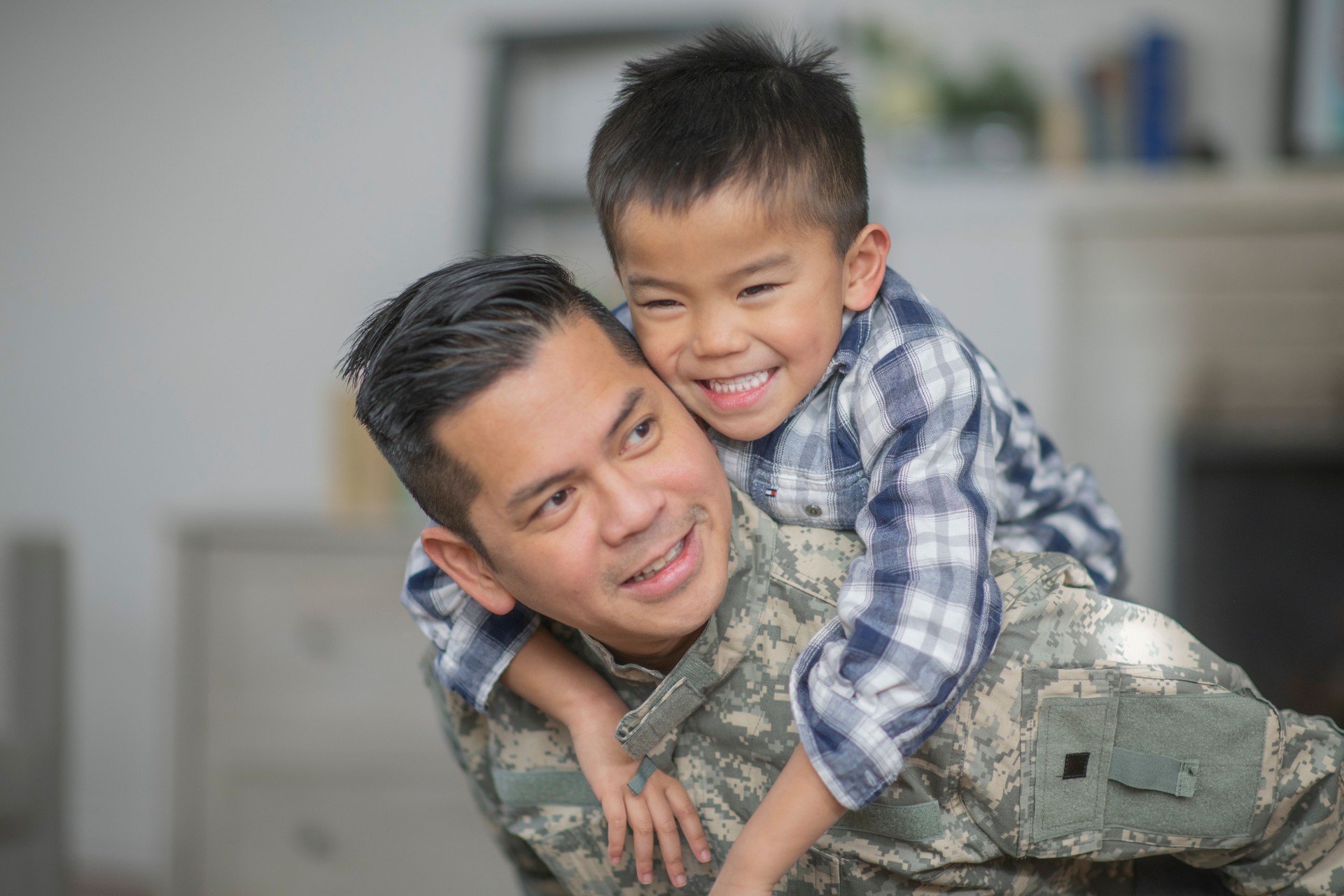 Hugging Dad